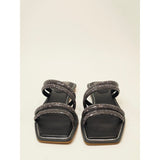 Vince Camuto Peomi Black Crystal-Strap Slide Sandals