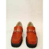 INTENTIONALLY BLANK HK-2 Croc Lug Croc-Embossed Loafers