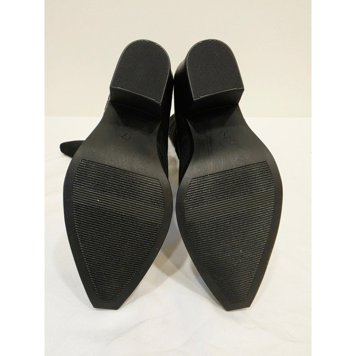 Journee Collection Kaleah Black Slouch Knee-High Block Heel Boots