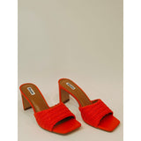 Dune London March Women’s Orange Woven Heeled Mules – Size EU 9/42 US 11