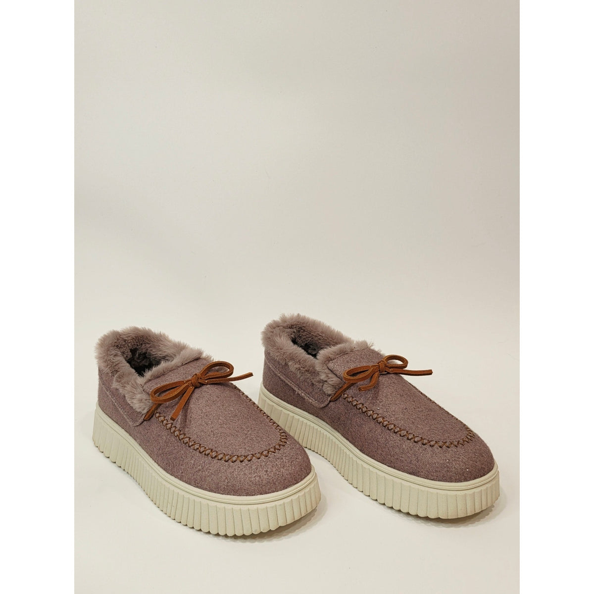 Skechers Women's Cozy Ojai Moccasin Slippers in Mauve