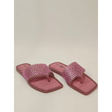 Katy Perry The Geli Slide Thong Rhinestone Slide Sandals in Pink Women's 6M