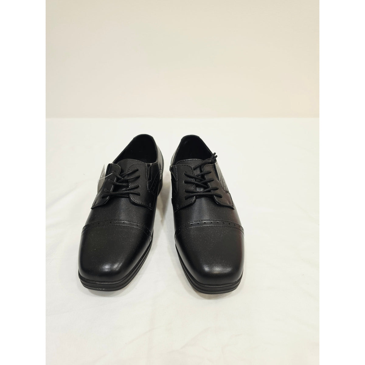 Stafford Black Dane Jr. Cap-Toe Lace-Up Dress Oxfords