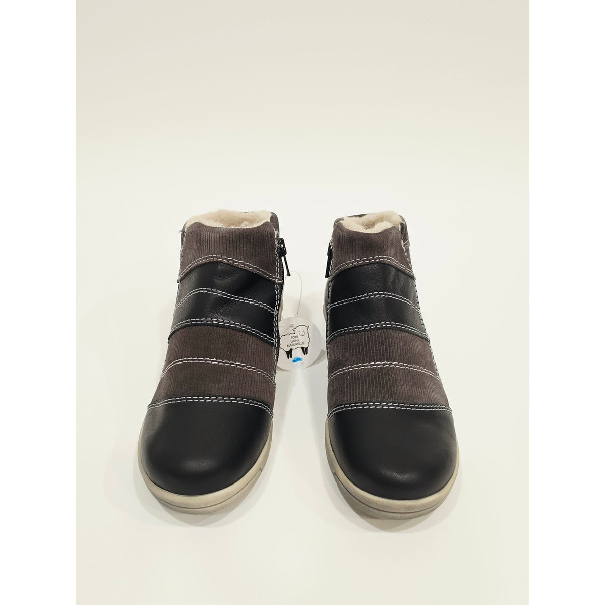 Cloud Footwear Aline Wool Lined  Ankle Booties in Black and Brown