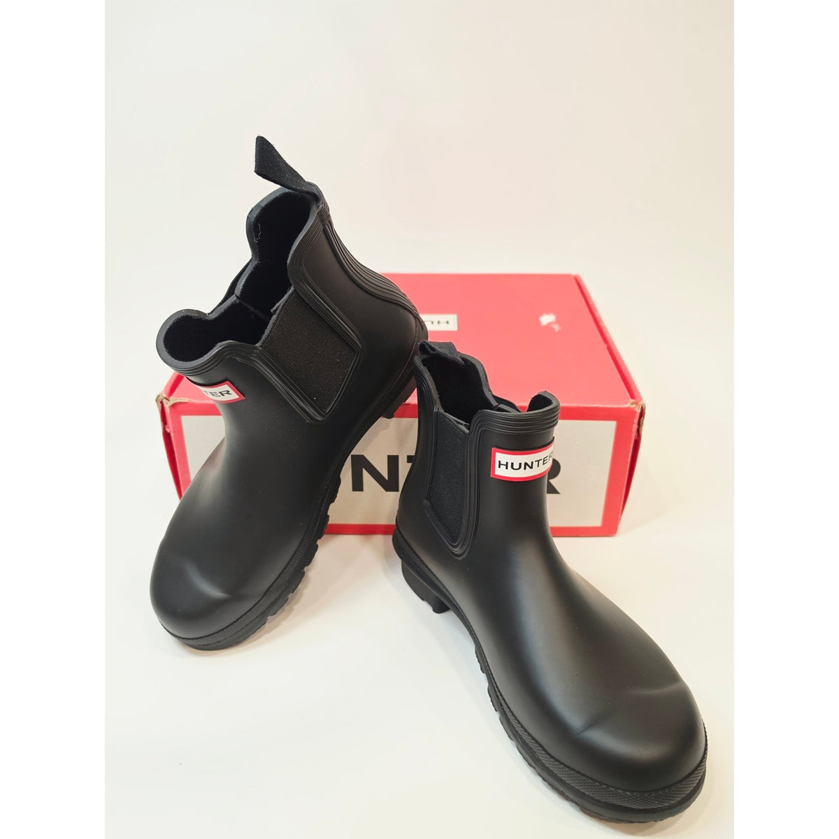 Hunter Black Chelsea Short Rain Boots