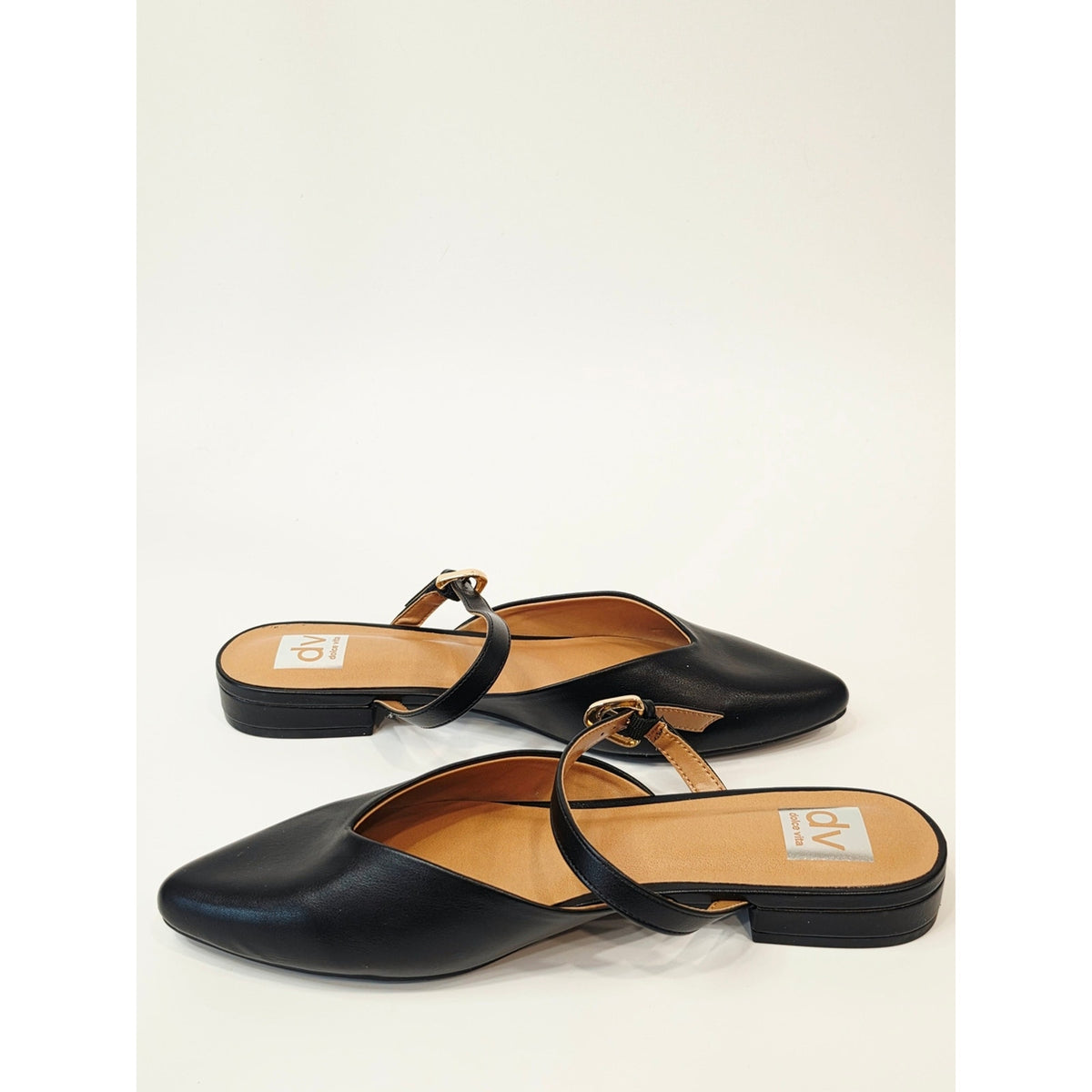 DV Dolce Vita Domainica Women’s Black Pointed-Toe Slingback Mules – Size 10