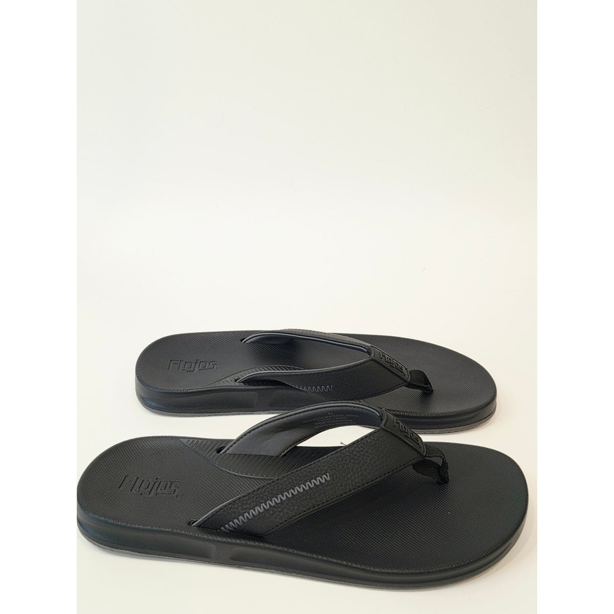 Flojos Black Men's Flip-Flop Sandals - Simple Thong Slides