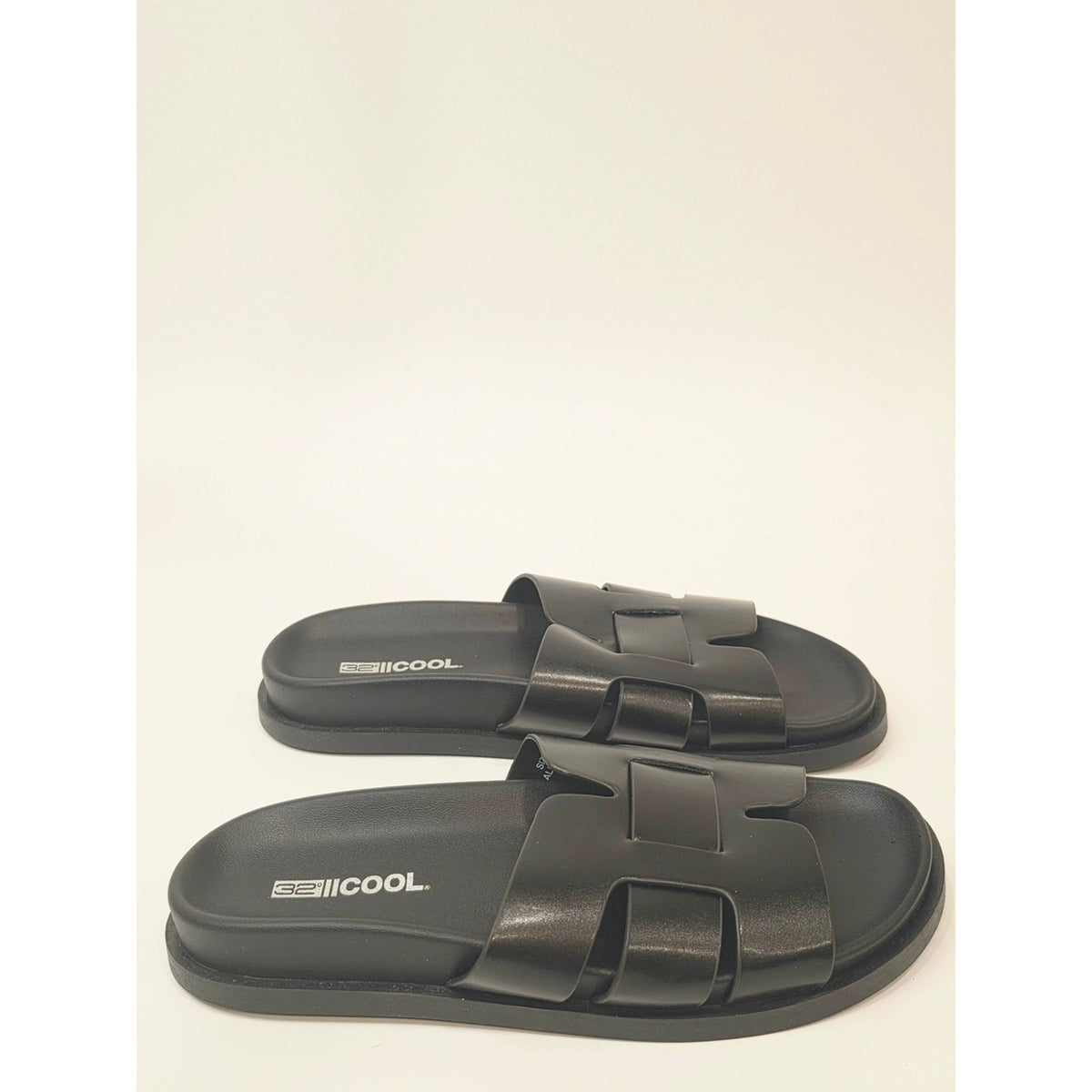 32 Degrees Cool H-Band Sandals Women’s Black Cushioned Slide Sandals