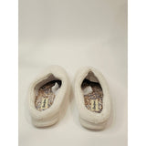 Dearfoams Women’s Leslie Quilted Terry Clog Slippers – Muslin White  Size M 7–8