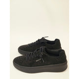 Skechers Court Break embellished black sneakers with rhinestone-accented toes