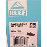Reef Men's Swellsole Neptune Raven Dark Gray Knit Sneakers with Green Insole