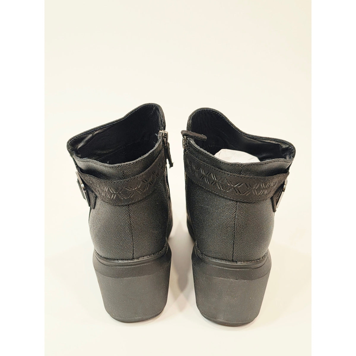 BOBS from Skechers Gala In High Demand Women’s Black Wedge Ankle Boots