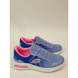 Skechers Hands Free Swift Fit Kids Light Blue and Pink Slip-On Sneakers