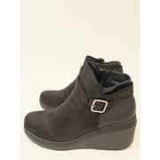 BOBS from Skechers Gala In High Demand Women’s Black Wedge Ankle Boots