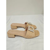 Journee Collection Jistina Women’s Pearl-Embellished Woven Slide Sandals Natural