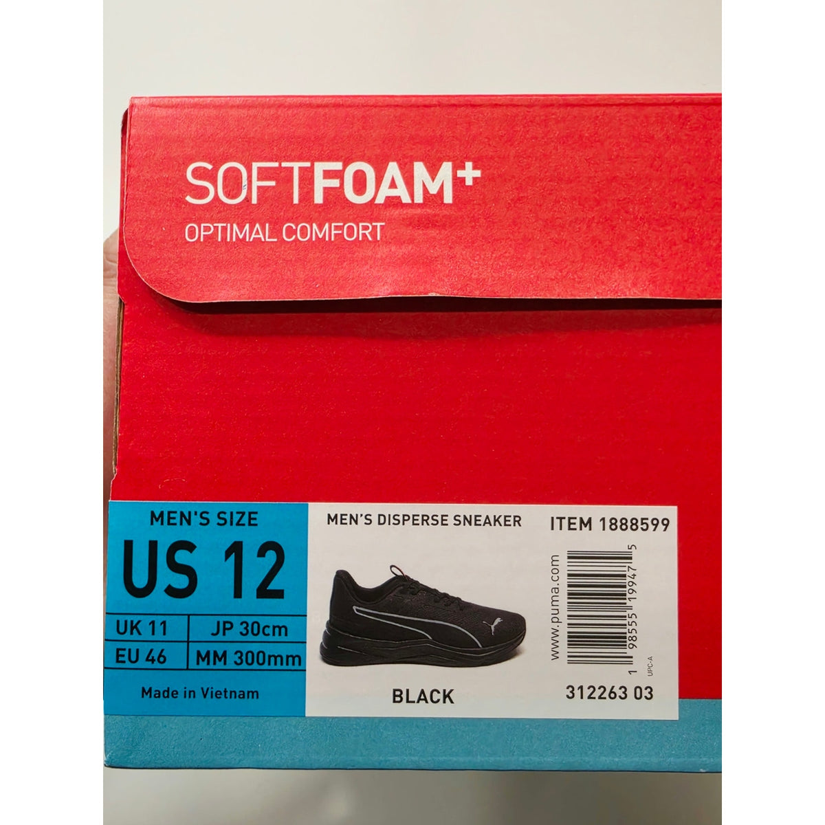 Puma Men’s Disperse Black Shoes With Soft Foam +