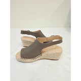 Journee Collection Crew Taupe Open-Toe Slingback Espadrille Wedges