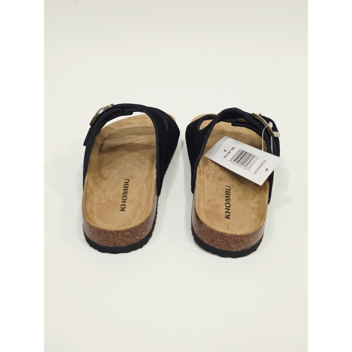 Khombu Ashville Women's Black Double-Buckle Comfort Sandals