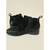 Miz Mooz Slinky Women's Black Leather Ankle Boots