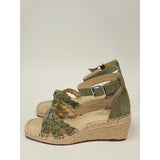 Vince Camuto Jadeya Olive Braided Espadrille Wedge Sandals