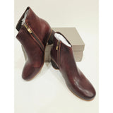 Antelope Perrin P16 Coffee Leather Ankle Booties/Side Zip - EU 38 US Size 7.5