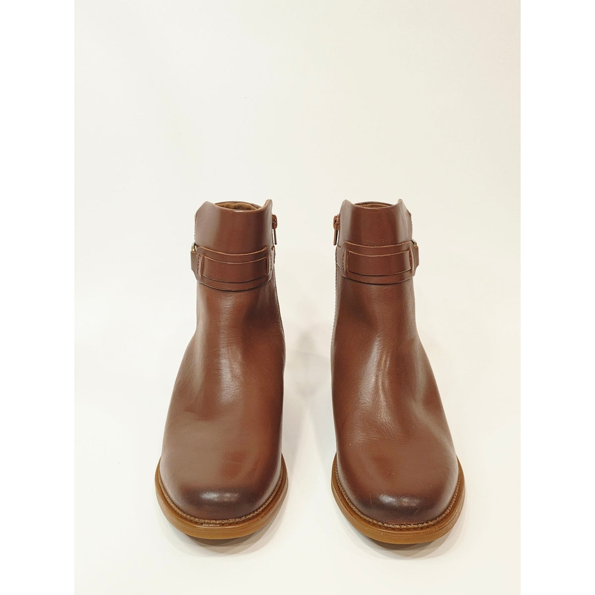 Clarks Collection Maye Bella Womens Tan Leather Ankle Boots Size 11