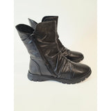 Miz Mooz Delena Black Slouchy Ruched Boots