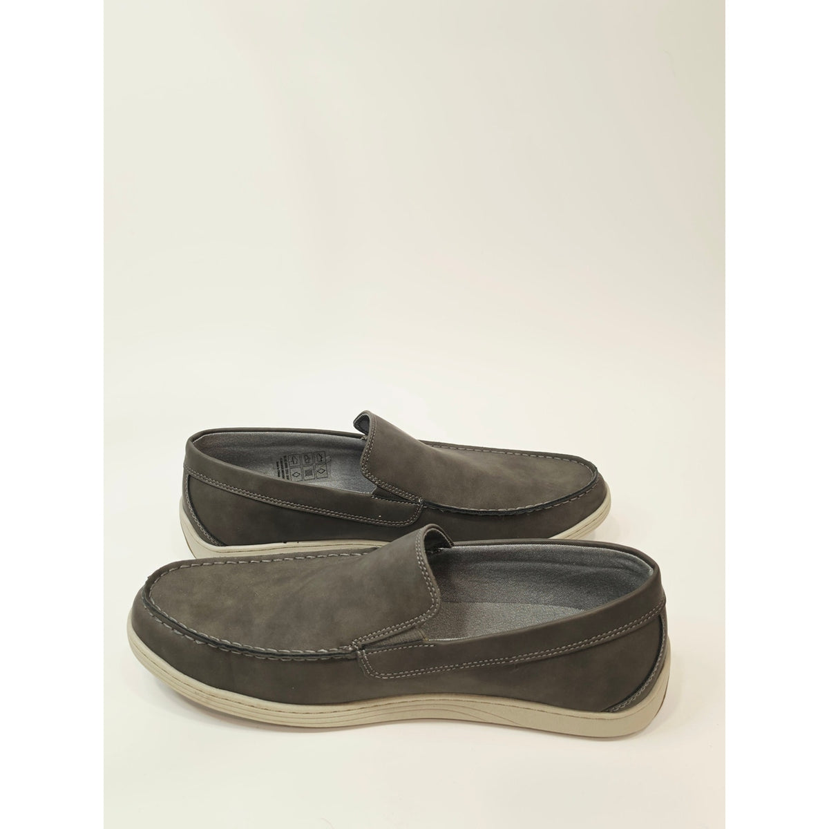 Izod Gray Seapoint Slip-On Loafers with Contrast Stitching