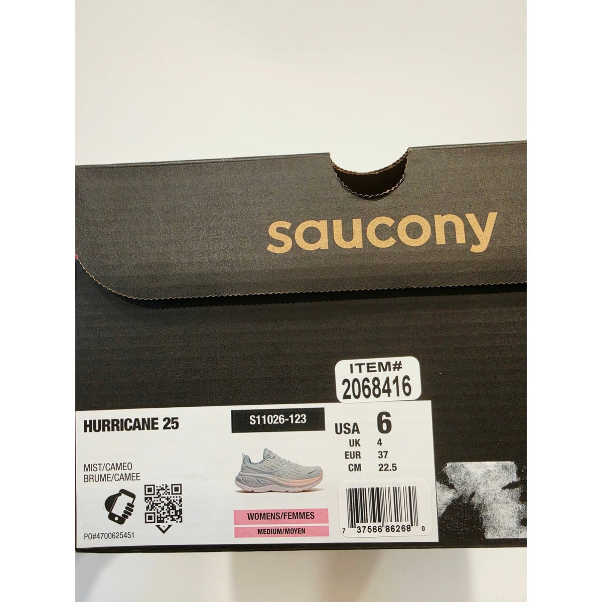 Saucony Hurricane 25 Women's Light Mint and Peach Running Sneakers US Size 6
