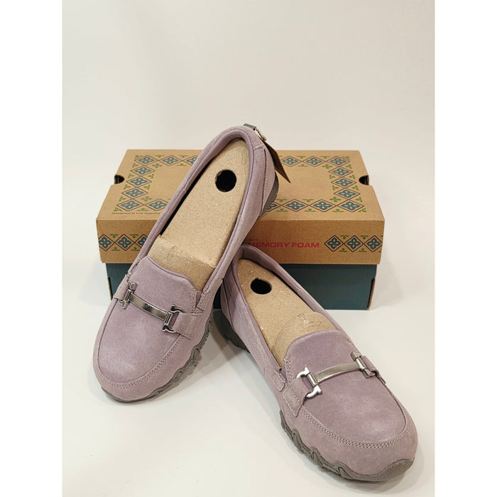 Skechers Women's Bikers MC BE Clutch LilacSuede Slip-On Loafers