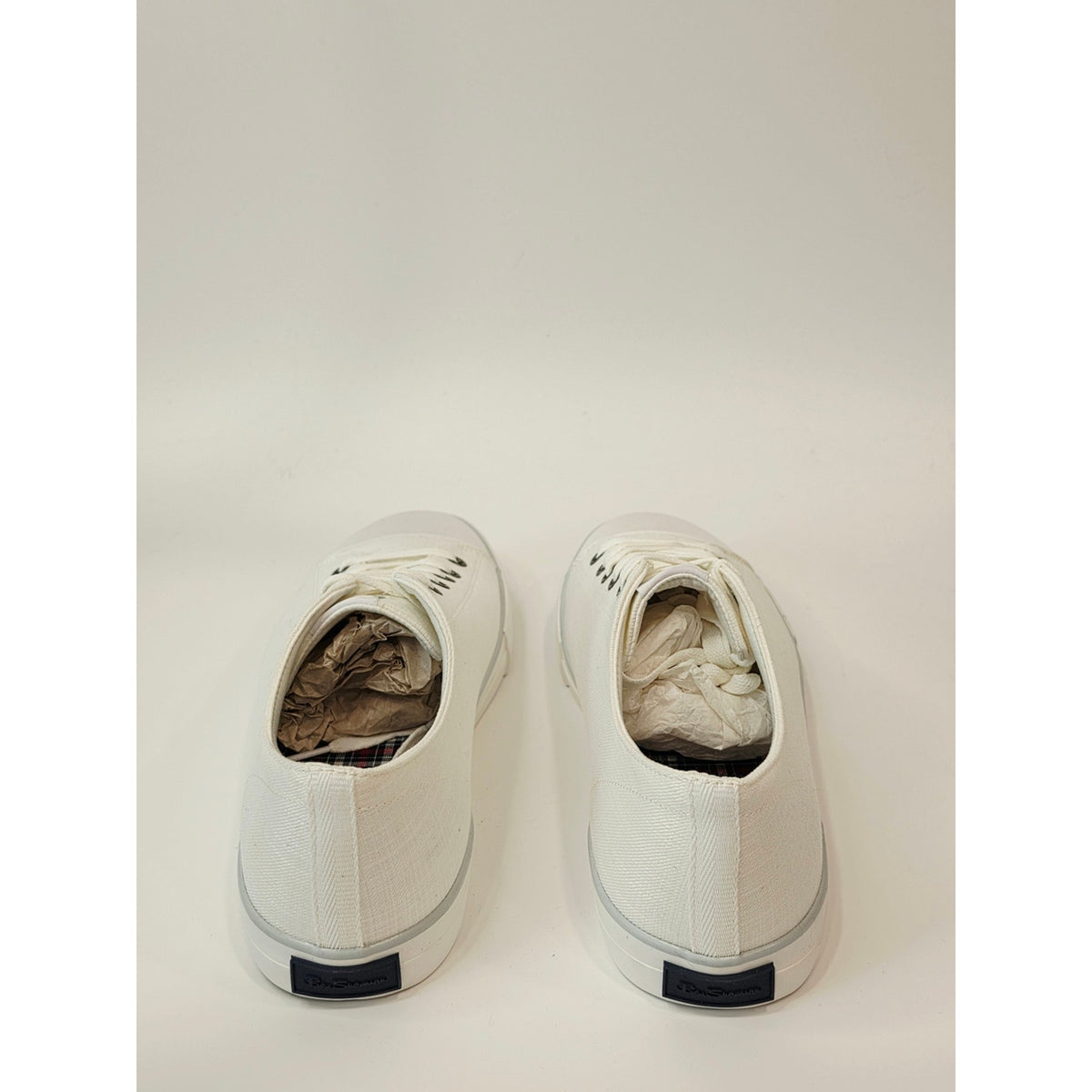 Ben Sherman Dorset Lo Men’s White Canvas Sneakers – Size 10