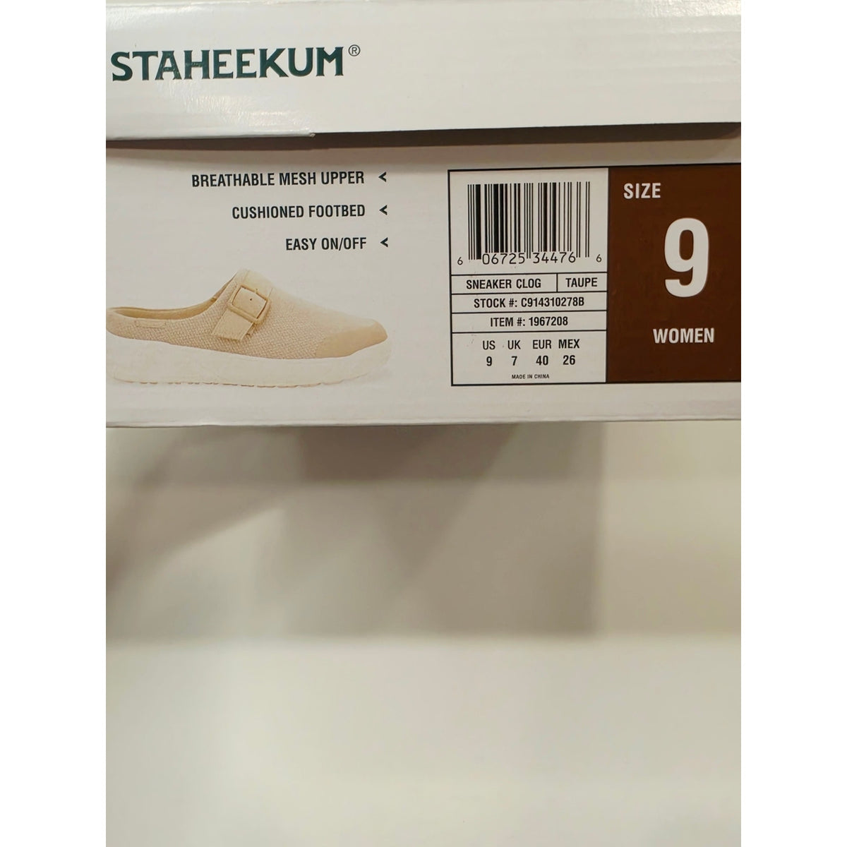 Staheekum Women's Slip-On Clog in Taupe