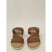Anne Klein Lalasa Women’s Cognac Strappy Wedge Sandals with Buckle