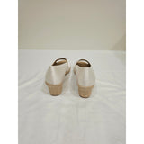 easy street White Jasper Peep-Toe Espadrille Wedges