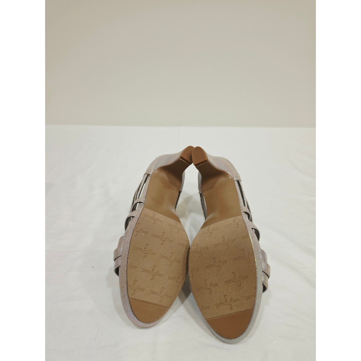 easy street Iridescent Natural Bee Strappy Heeled Sandals