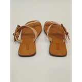 SCHUTZ Malie Flat Pink Textured Toe-Loop Sandals