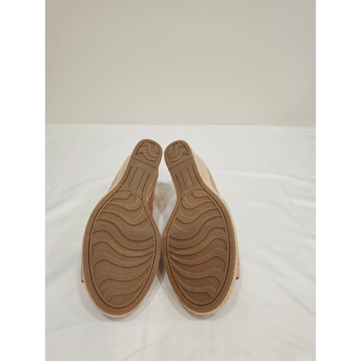 easy street Natural Jasper Peep-Toe Wedge Espadrilles