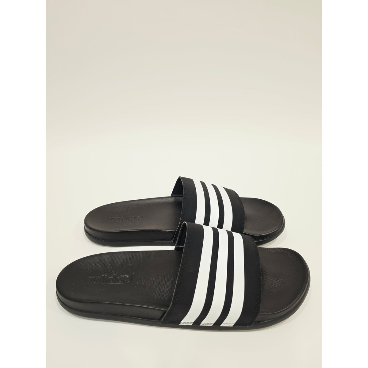 Adidas Adilette Comfort Black and White Slide Sandals