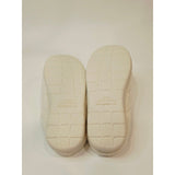Dearfoams Women’s Leslie Quilted Terry Clog Slippers – Muslin White  Size M 7–8