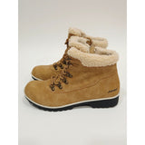 JSport Bluestone Tan Cozy Faux-Shearling Lace-Up Boots
