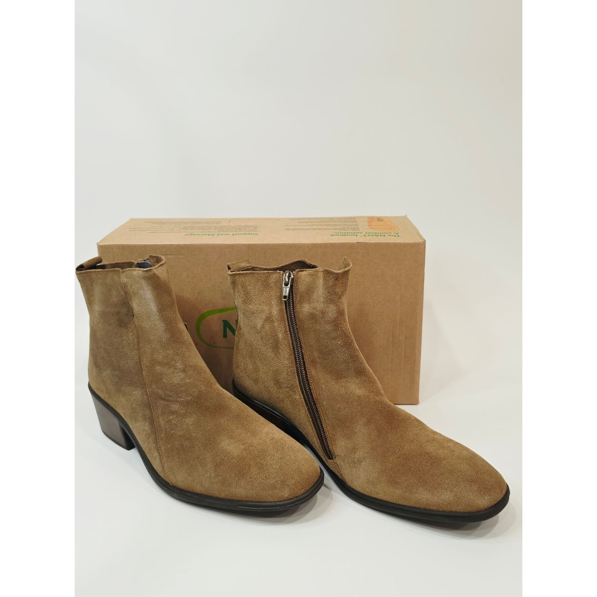 Naot Ethic Women’s Almond Suede Ankle Boots – Size 42 / US 11–11.5