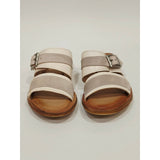 Miz Mooz Women's Florra Linen Color Leather and Suede Slide Sandal