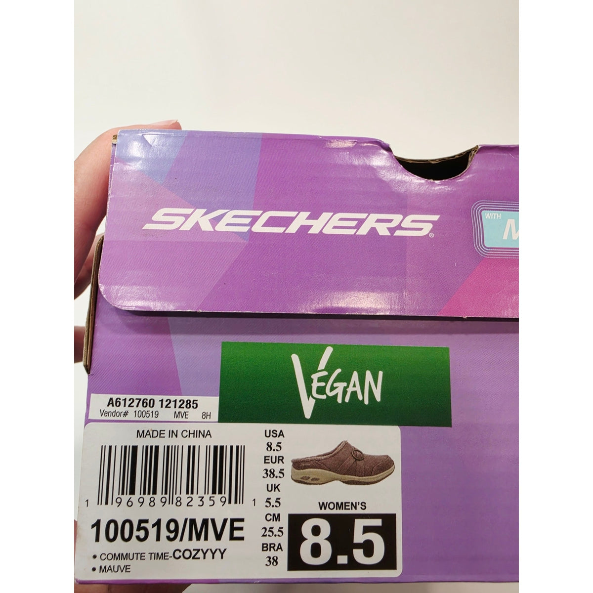 Skechers Women's Commute Time Cozy Slip-On Clog Mule - Mauve