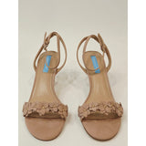 Draper James Alice Floral Appliqué Ankle Strap Sandals – Blush | Size 8.5