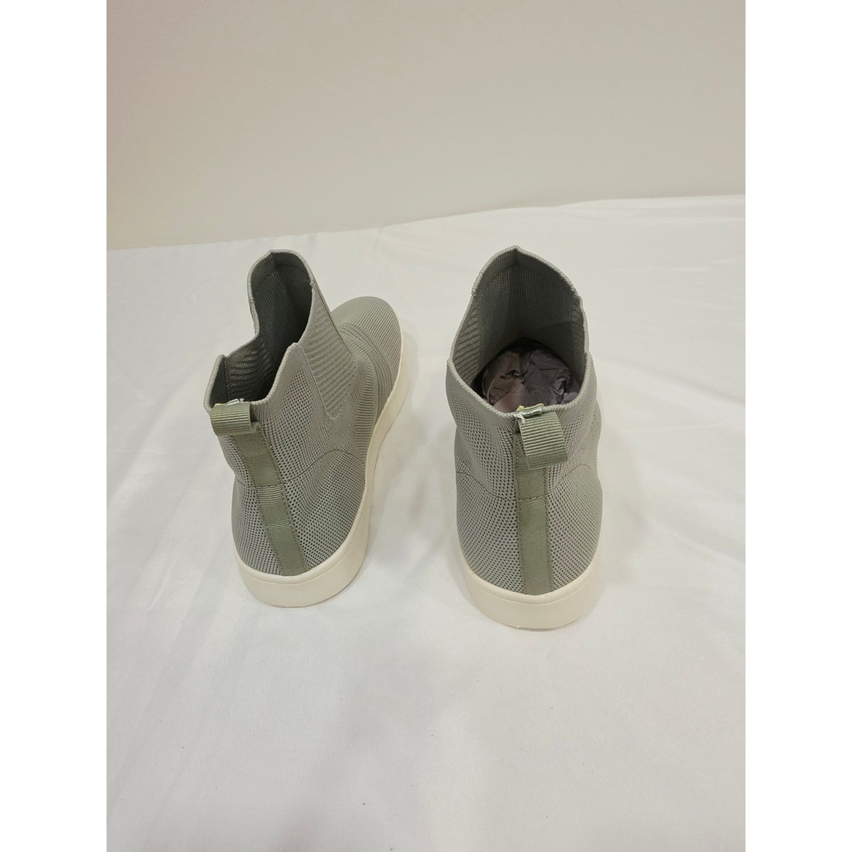 Journee Collection Kody Knit Slip-On Ankle Booties in Sage Green
