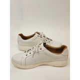 Clarks Women's Caroline Ella Sneakers in White Leather. Wide Size.
