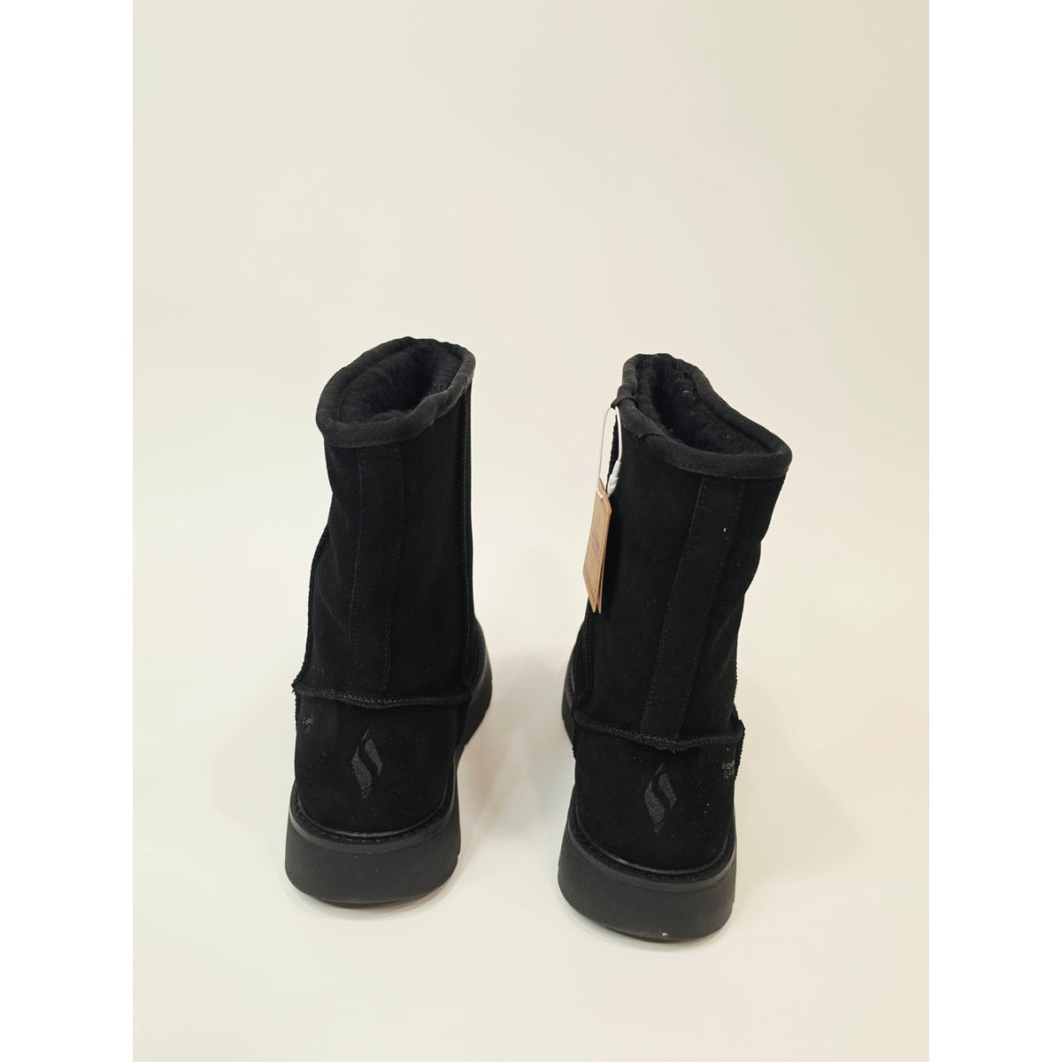 Skechers Keepsakes Cozy Black Suede Plush Lined Winter Boots