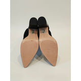 Schutz Ashlee Block Black Slouch Suade Pointed-Toe Block Heel Boots