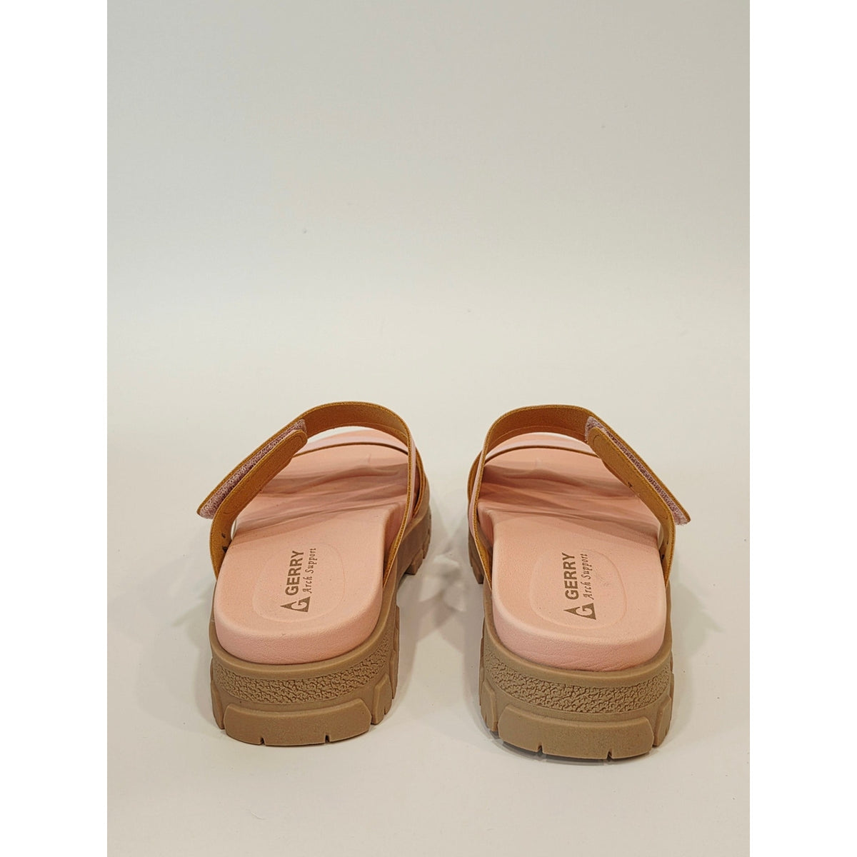 Gerry Choclo Blush Pink Platform Slide Sandals for Women