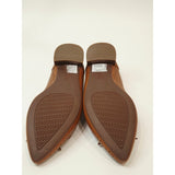 Clarks Collection Natalyn Step Tan Perforated Leather Ballet Flats Size 8 Wide